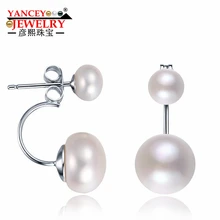 AAA level 2017 NEW freshwater pearl Drop Earrings 8-11MM white. Wedding Jewelry Earrings.S925 Sterling Silver