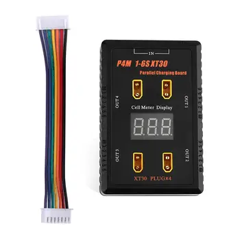 

4pcs Fus P4 1-6S XT60 P4 1-6S XT30 Parallel Charging Board Support 40A Input,4 Channels Output
