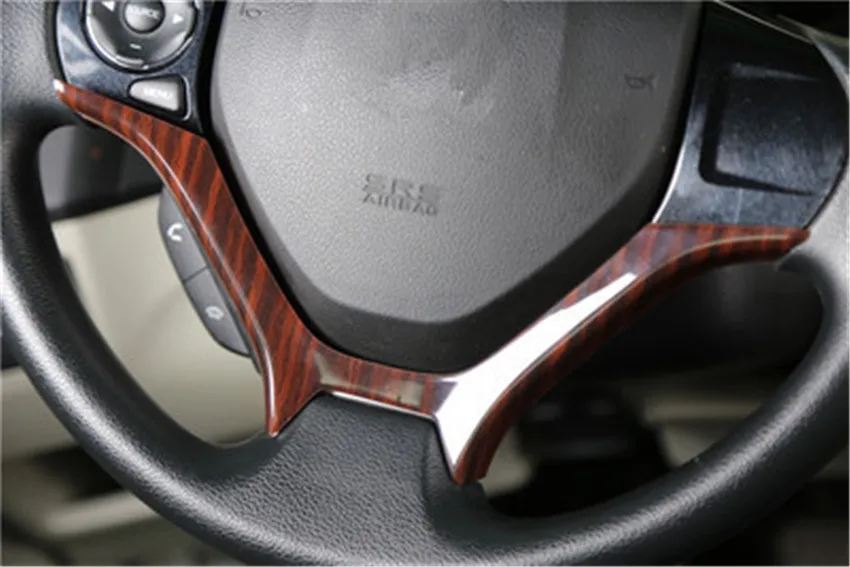 1 шт. ABS карбоновое волокно зерно или деревянное зерно рулевое колесо декоративная крышка для 2012- HONDA CIVIC MK9 MK9.5 - Название цвета: style 3