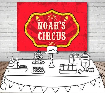 

custom Circus First Birthday Carnival red star photo backdrop High quality Computer print party photo studio background