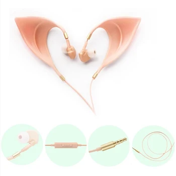 

Elf Earbuds Earphones In-Ear Headphones Hands-Free Headset With Mic For Huawei Xiaomi Samsung Elf Ears For kids Holiday Gifts