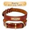 Personalized Dog ID Collar Genuine Leather Wholesale