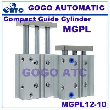 

SMC type Compact Guide Cylinder With Air Cushion MGPL12-10 Ball Bushing MGP MGPL series new thin rod cylinder MGPL-12X10