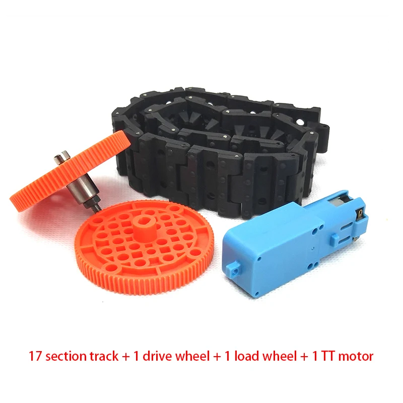 Rubber Track Drive Kit Plastic Bearing Wheel TT Motor DIY Car Accessories | Игрушки и хобби