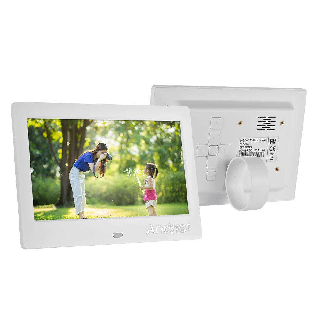 Andoer цифровая фоторамка 7 дюймов ips HD экран 1024*600 цифровой альбом поддержка воспроизведения музыки видео часы будильник функция Calender