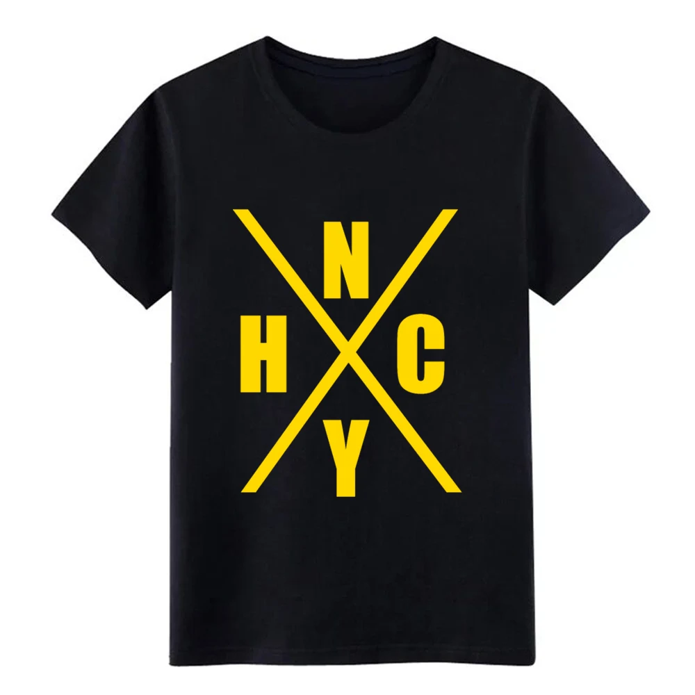 Мужская футболка с коротким рукавом new york hardcore by canvas Однотонная S-XXXL на заказ