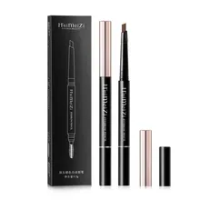 Натуральный карандаш для бровей с щеточкой Водонепроницаемый длительный естественный двойной головкой бровей Косметика C6