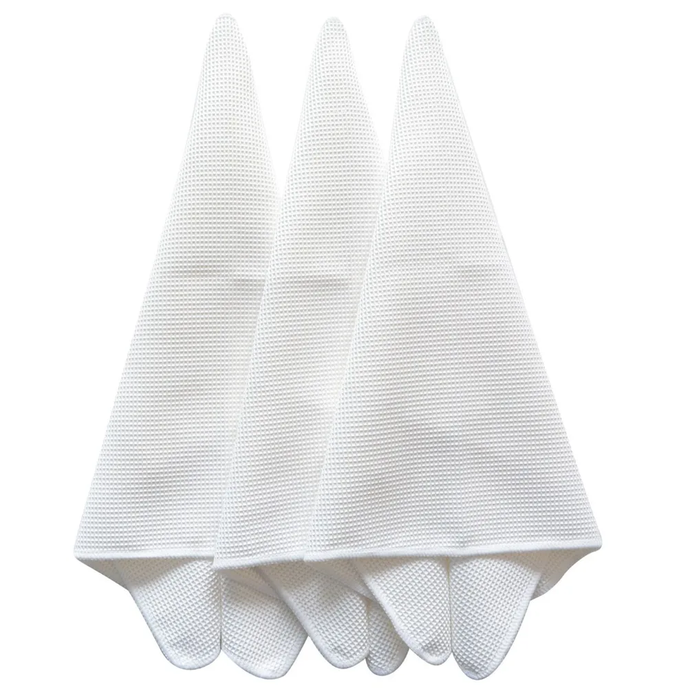 Microfiber Deep Waffle Weave Washcloths Facial Cloth Dish Cloths Dishcloths Household Cleaning Rags White 6 pack 12\