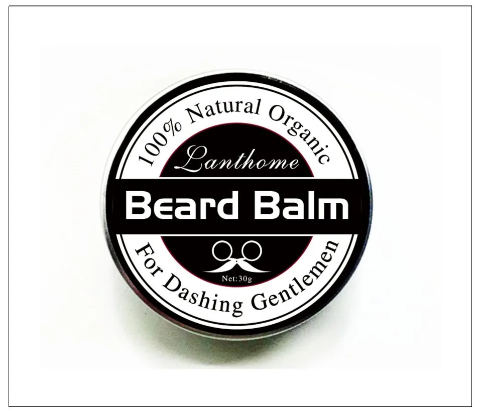 Оптовая продажа мужской натуральный бальзам с маслом для бороды для роста бороды заботливый воск для усов Гладкий Стайлинг увлажняет