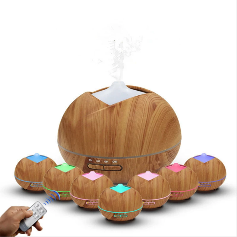 

400ml Air Humidifier Wood Grain Ultrasonic Aroma Essential Oil Diffuser for Office Cool Mist Bedroom Living Room