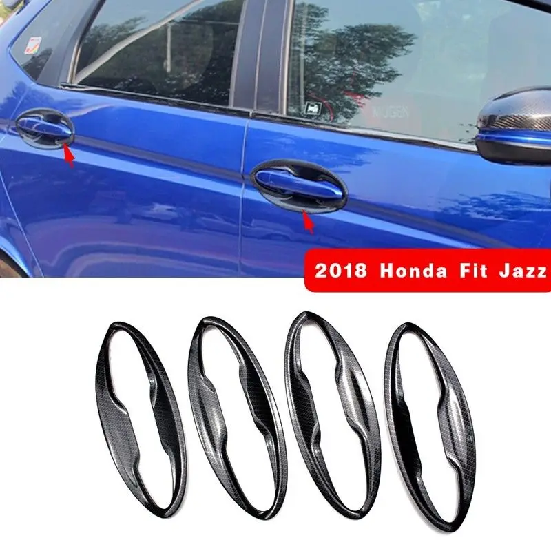 2019 New Fashion Exterior Parts Carbon Fiber ABS Outer Door Handle Bowl Decorator Trim For 2018 Honda Jazz Chromium Styling 4PCS 2019 New Fashion Exterior Parts Carbon Fiber ABS Outer Door Handle Bowl Decorator Trim For 2018 Honda Jazz Chromium Styling 4PCS