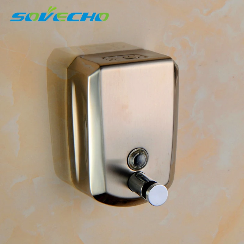 

Free Shipping Wholesale And Retail Wall Mounted Antique Bronze 800ml Bathroom Liquid Soap Dispenser Liquid Soap Box Q0125