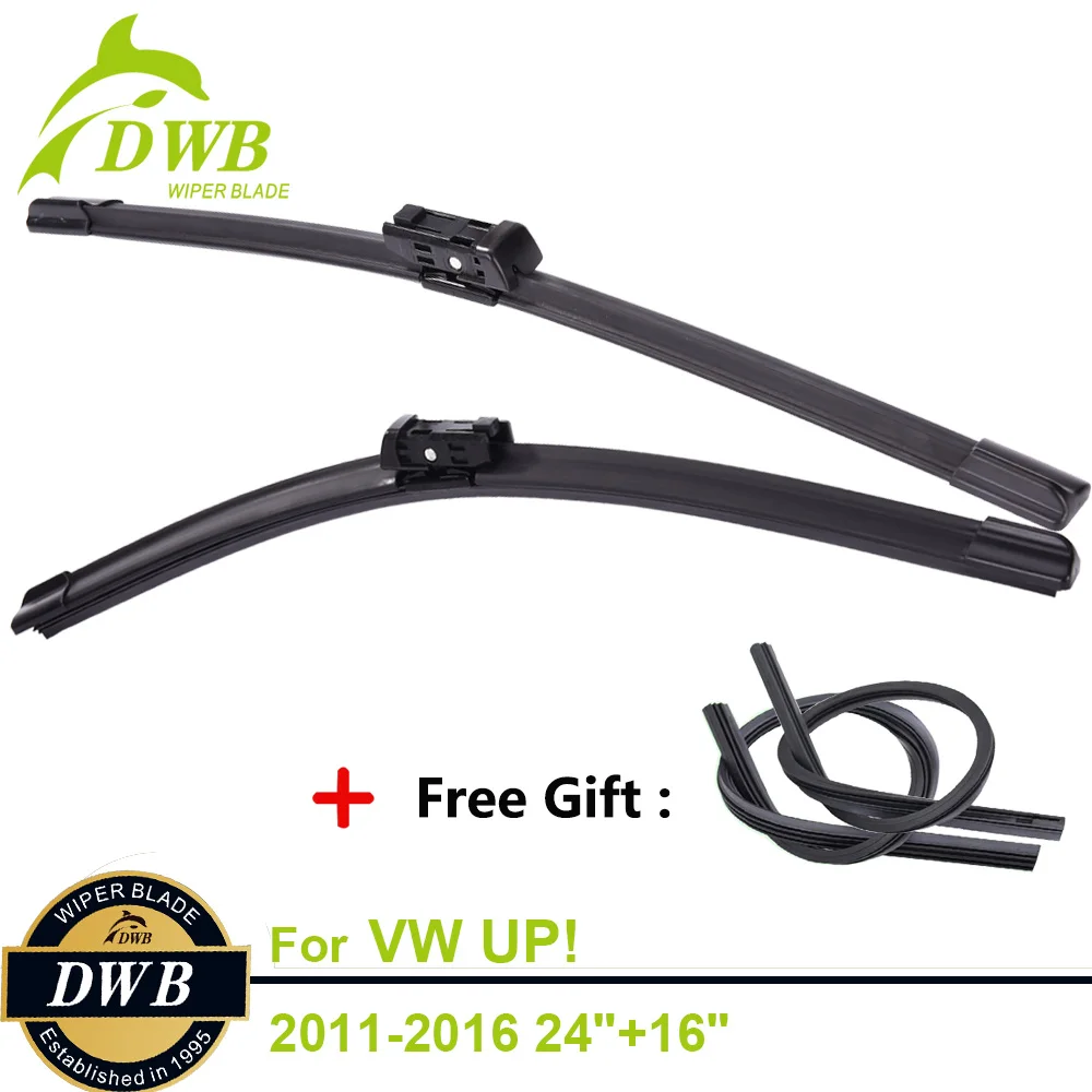 2Pcs ECO Wiper Blades for Volkswagen UP! 2011 2016 24"+16", Free 2Pcs