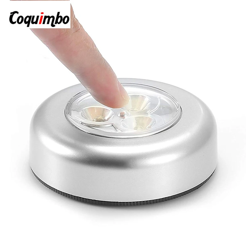 

3 LEDs Night Light Touch Sensor AAA Battery Powered Lamp Wireless Wall Lamp Emergency Nightlight For Bedroom Kitchen Stairs