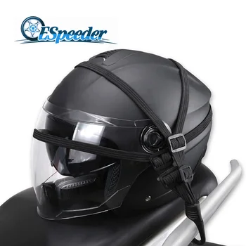 

ESPEEDER Universal 60cm Motorcycle Luggage Mesh Strap Fixed Elastic Buckle Rope Motorcycle Helmet Net Bandage Black