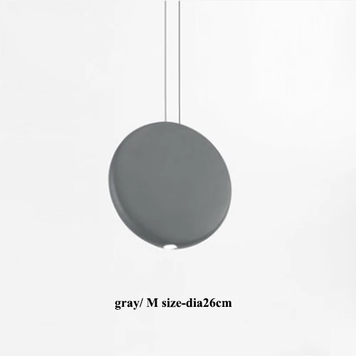 gray-M size Скандинавские простые полимерные светодиодные подвесные люстры, светильник s, Круглый, для столовой, светодиодные люстры, светильник ing, для спальни, светодиодный подвесной светильник, светильники - Цвет абажура: gray-M size