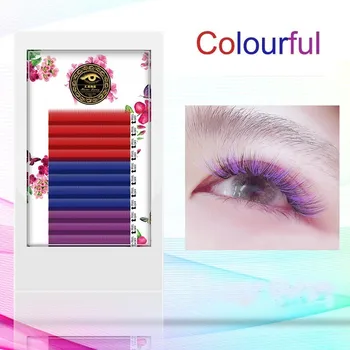 

BRILLAN Colourful Classic Volume Grafting False Eyelashes Extension Blue Red Violet Soft Thick Natural Fashion Plant Ciliary