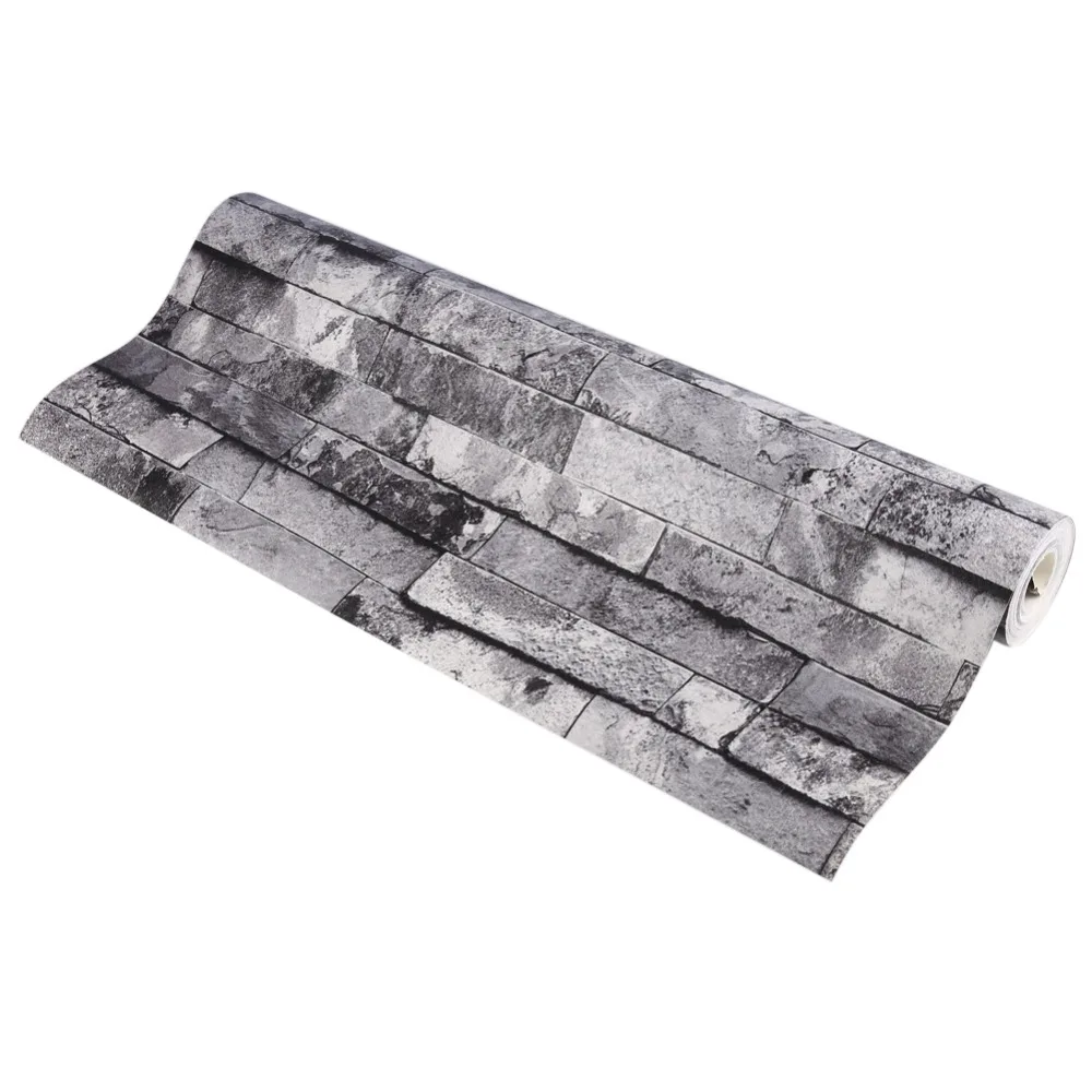 

Retro Imitation Stone Brick Wallpaper Nature 3D effect Vintage Roll Brick Wall Wallpaper for Living Room, Dinning Room