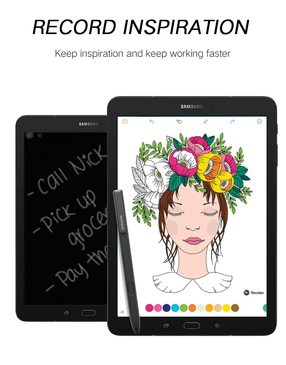 4Samsung Galaxy Tab S3 9.7 SM-T820 T825C S pen 100% Samsung Original Touch Stylus S-Pen Replaceme Ultra-thin Intelligent