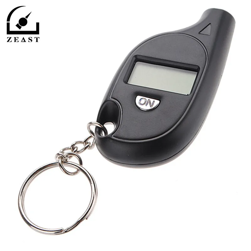 1pc Mini Car Tire Gauge Keychain LCD Screen Display Digital Car Tire Tyre Air Pressure Gauges