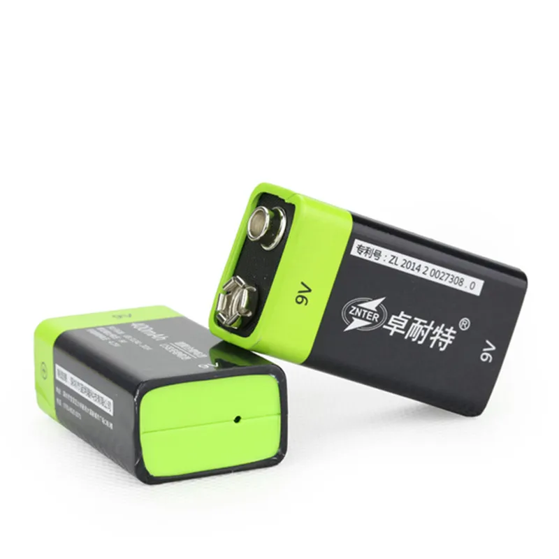 ZNTER 4 шт. RC батарея S19 9V 400mAh USB аккумуляторная Lipo для камеры + usb кабель