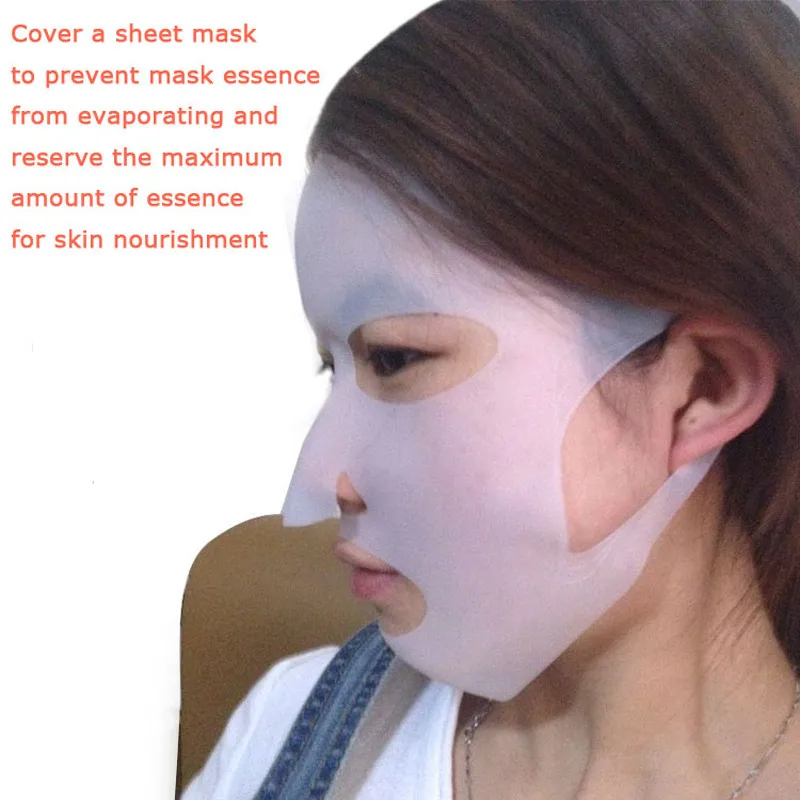 Skin Care Silicone Face Mask Reusable Facial Mask Cover Hydrating Essence Prevent Evaporation Absorption Moisturizing Mascara (6)