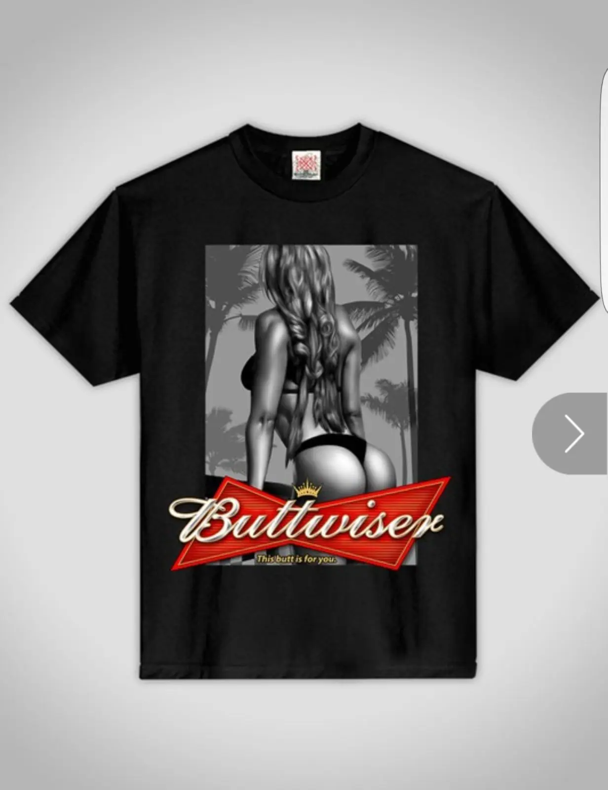 

New Mens Buttwiser Babe Funny Parody Tshirt O-Neck Tops Tee Shirts Casual Plus Size T-Shirts Hip Hop Style Tops Tee S-3Xl