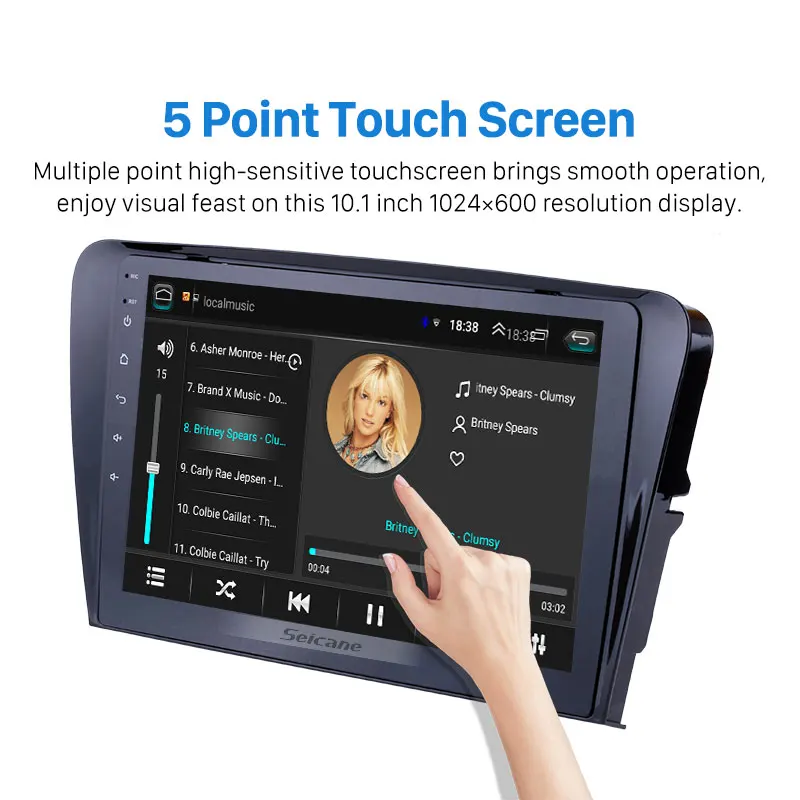 Автомагнитола Seicane 2DIN Android 8 1 10 дюйма Wi Fi Bluetooth GPS навигация мультимедийный плеер