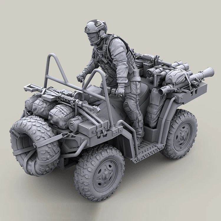 Tripulação e Arma Conjunto sem Pintura e sem Montagem Resina Modelo Kit Soldados Helicóptero um Frete Grátis 1 - 35 2 1 35 resina modelo kit soldados helicóptero