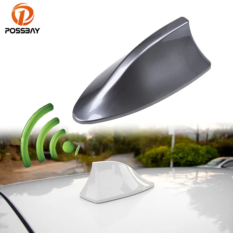 

POSSBAY Universal Car FM Signal Radio Antenna Shark Fin Antennas Car Roof Aerials for BMW/Honda/Toyota/Hyundai/VW/Kia/Ford