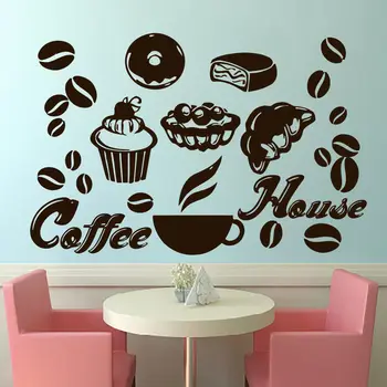 

Coffee House Wall Decals Cafe Decal Vinyl Stickers Bedroom Interior Design