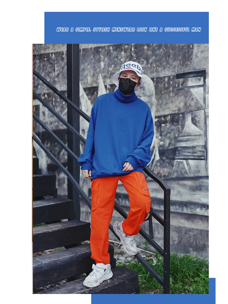 Hoodies Sweatshirts Mens Big Size Street Punk Hip Hop Hoodie Sweatshirt Pullover  (20)