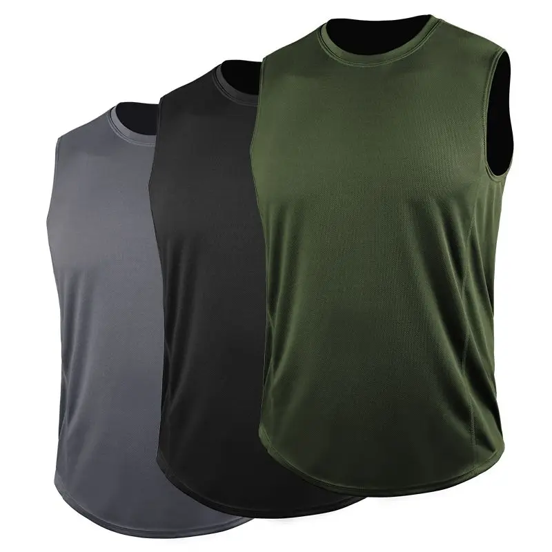 

Men's Sleeveless Tank Top Compression Tights Men Sport Best Running Tank top Quickly Dry Running Gym Fitness vests1