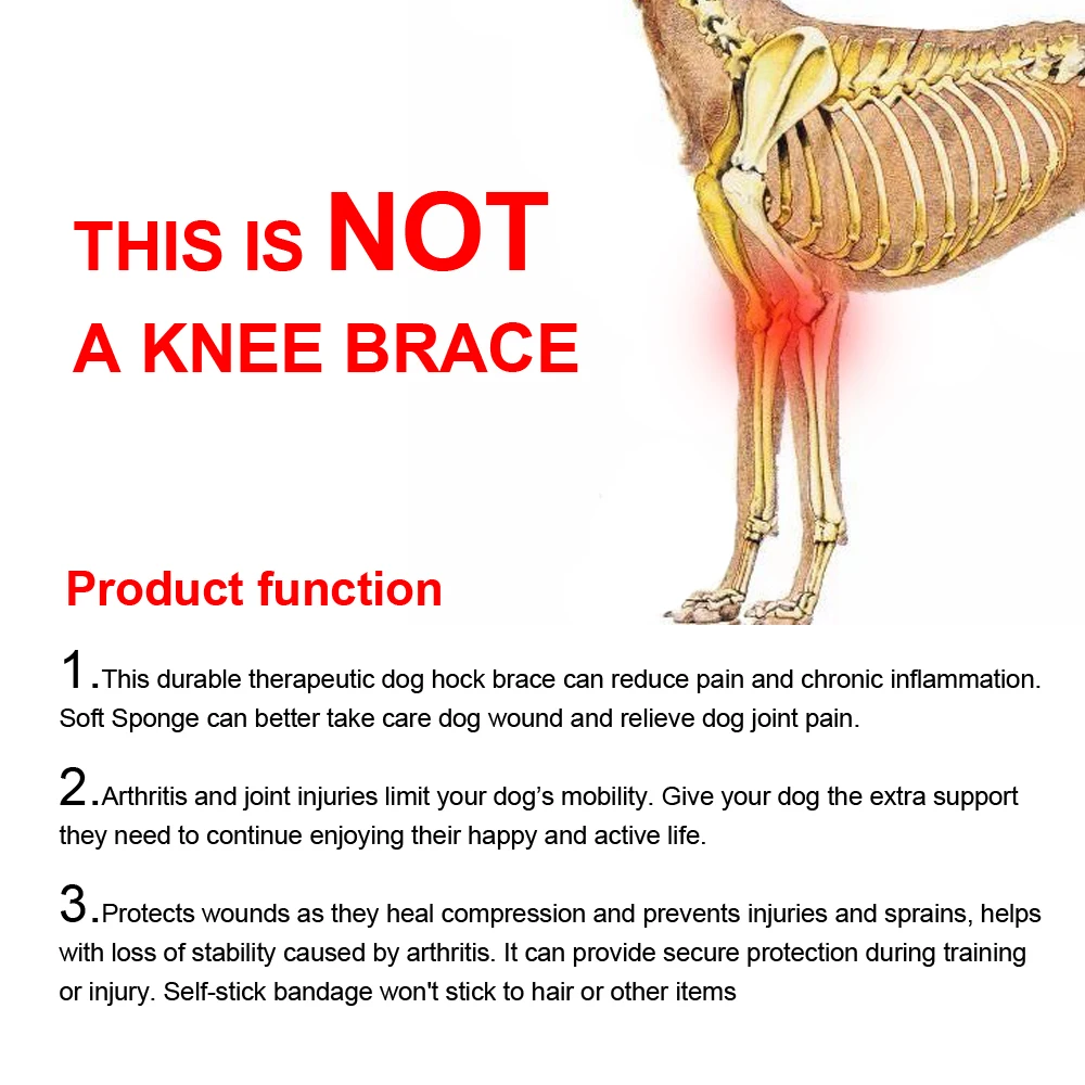Фиксатор колена для собак, травма, фиксатор для ног, хирургическое суставное обертывание, собачьи раны, собачий передний артрит ног, предотвращает появление собак, медицинские принадлежности