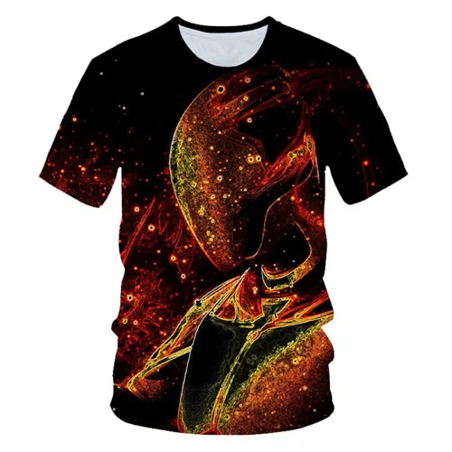 Летняя новая модная футболка, забавная 3D футболка с изображением хищника против инопланетянина, футболка с принтом из фильма, повседневные футболки, S-6XL - Цвет: XQ039