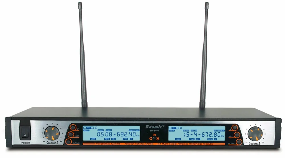 Baomic BM8400 UHF KTV беспроводной микрофон 2 ручной микрофон для караоке комнаты сценические Семейные развлечения ручной микрофон смарт