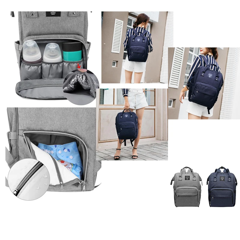 

Lequeen Large Capacity Mummy Maternity Nappy Diaper Bag Mummy Maternity Diaper Handbags Pure Large Baby Nursing Travel Backpacks