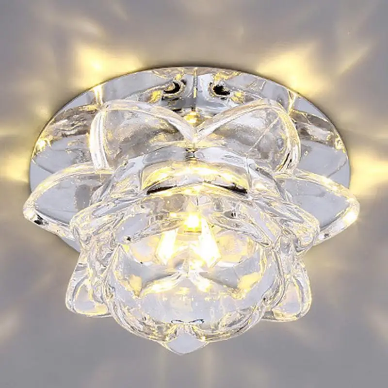 1 шт. хрустальная лампа Современная хрустальная Светодиодная лампа в форме цветка подвесной светильник