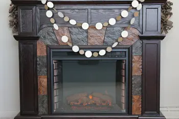 

Kraft Cream Circle Garland- Rustic Weddings, Bridal showers, paper garland, circle garland, cream kraft, paper decor