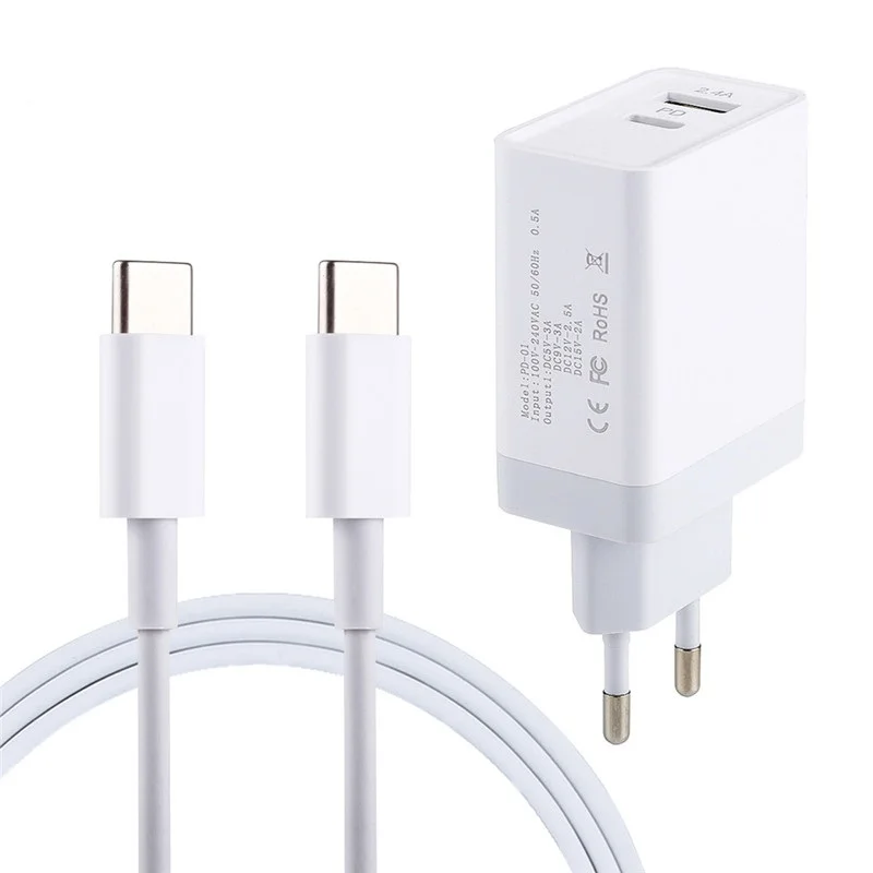 EU Plug PD3.0 USB Type C Output, phone fast charger