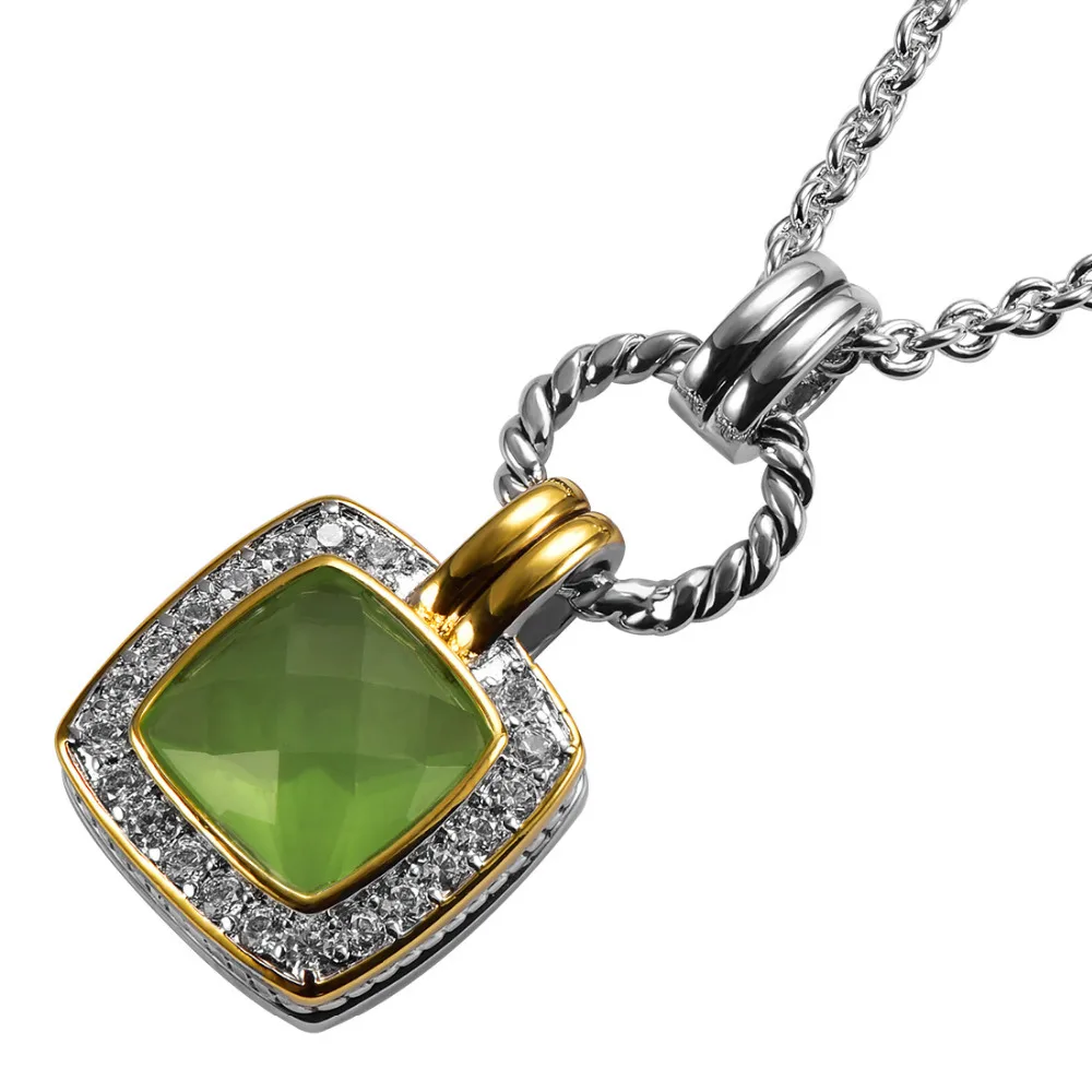 Модный кулон Prehnite из стерлингового серебра 925 пробы TE744 | Украшения и аксессуары