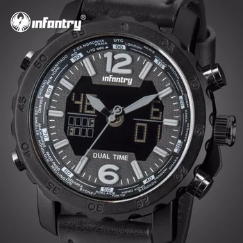 

INFANTRY Mens Watches Top Brand Luxury Sport Watches for Men Black Relogio Masculino Stopwatch Military Analog Digital Watch Men