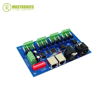 

New 1 pcs DC12-24V 12 channel each channel Max 3A 4 groups RGB output with(XLR RJ45) dmx512 decoder Controller