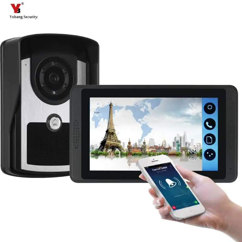 7 inch WIFI IP Video Door Phone Intercom Wireless Door Bell Door Speaker Access Control System Touch Screen