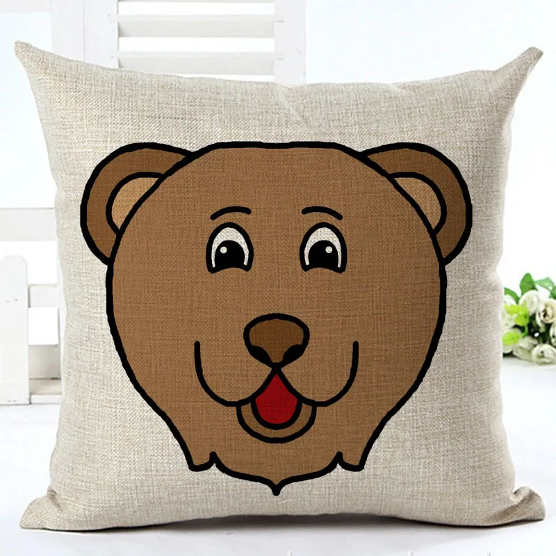 Подушка из хлопка и льна в модном стиле высокого качества с принтом маленьких