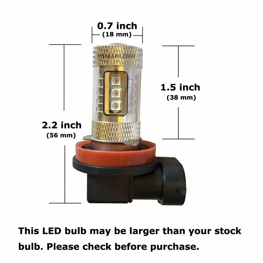 2 шт. Автомобильные светодиодные лампы H11 H8 80 Вт|led car bulb|car bulbh11 h8 |