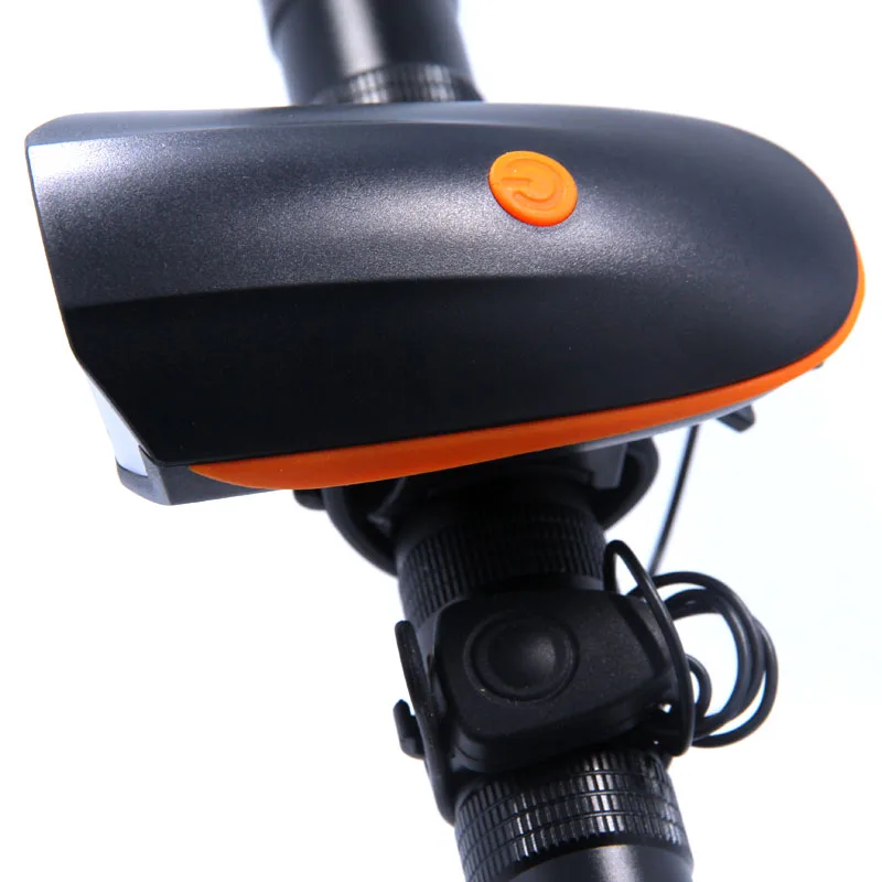 2 IN 1 LED Bike Light With electric Bell trembler buzzers horn switch Cycling Bicycle Lamp Battery Built-in USB Charging