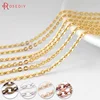 (8470)5 metros de anchura de la cadena: 1MM 1,5 MM 2MM 2,8 MM cobre forma ovalada, plana cadenas de enlace Oval, collar, cadena, bricolaje accesorios de la joyería ► Foto 1/6