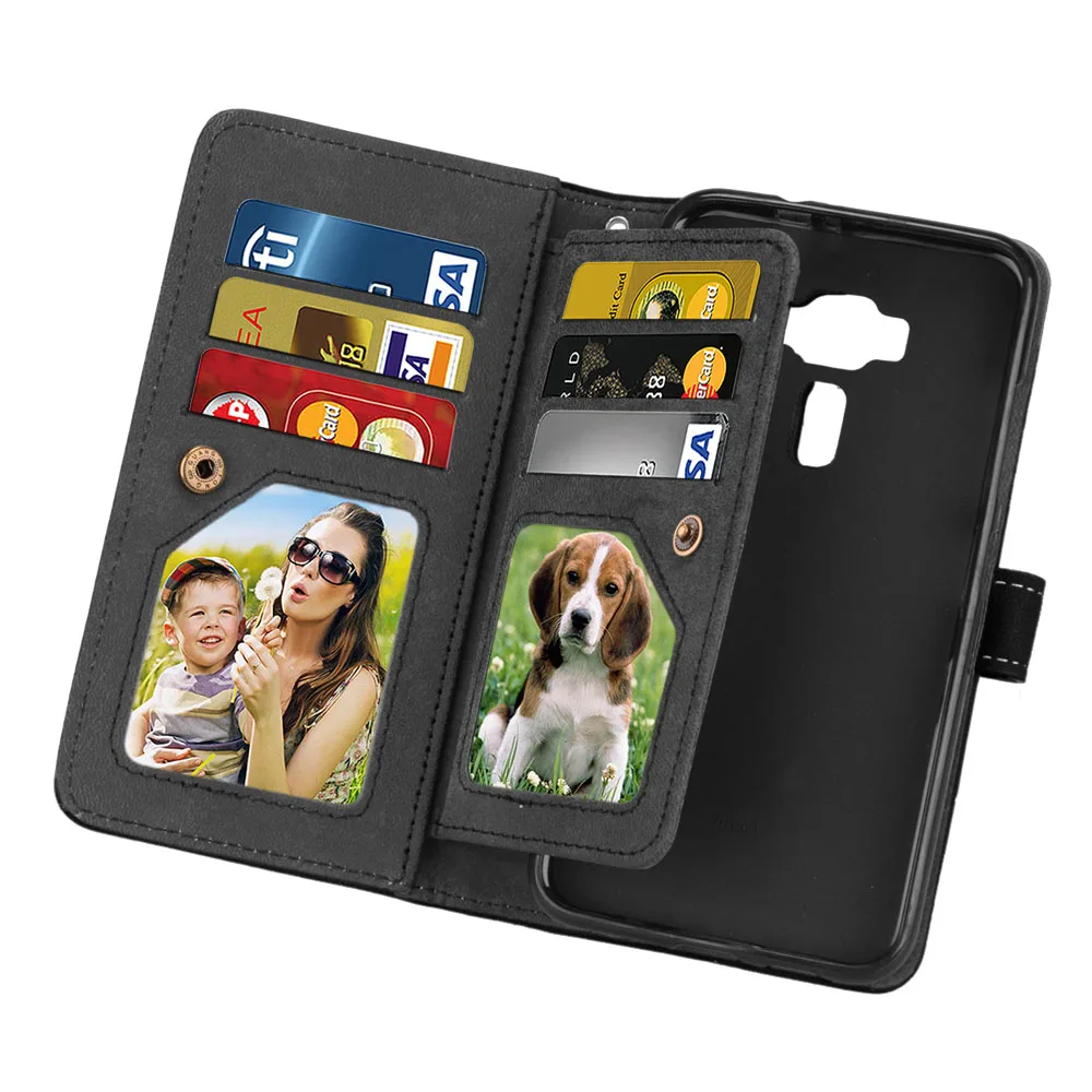 Магнитный чехол для Asus 3 4 Max Go tv Live ZC520TL ZC520KL 9 карт матовый винтажный PU кожаный флип-чехол для телефона чехлы-бумажники с подставкой