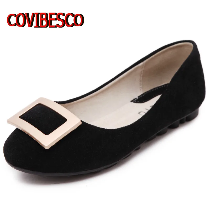 

Fashion Women Shoes High Quality Cowsplit Leather Casual Shoes Most Comfortable Flat Shoes Ladies Metal Decoration Leisure Shoes